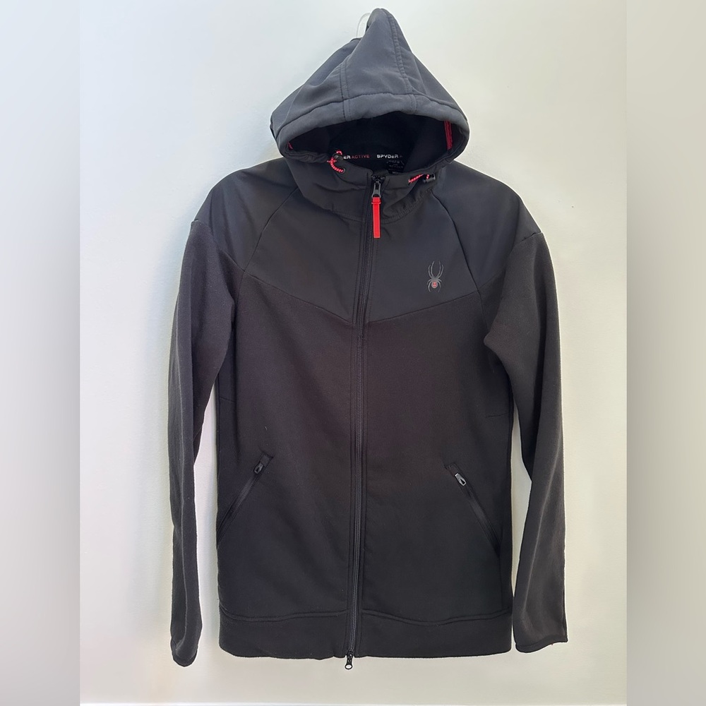 Spider Full Zip Hooded Jacket Men’s Sz M Outdoor Hiking Camping Fall